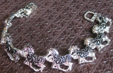 Decorative Running Horses Bracelet