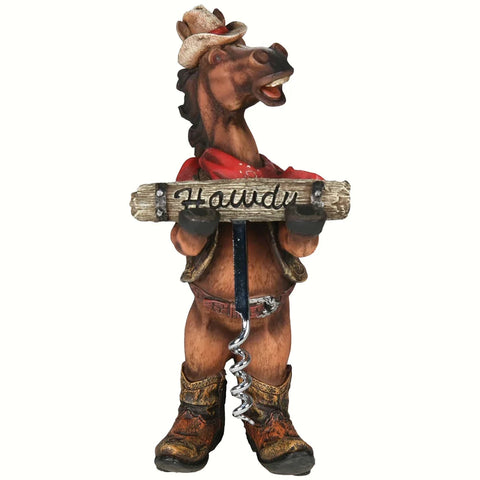 "Howdy" Horse Corkscrew Holder