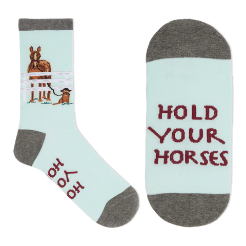 K.Bell Women's Hold Your Horses Crew Sock