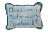 Horses Leave Hoofprints on Your Heart Decorative Pillow